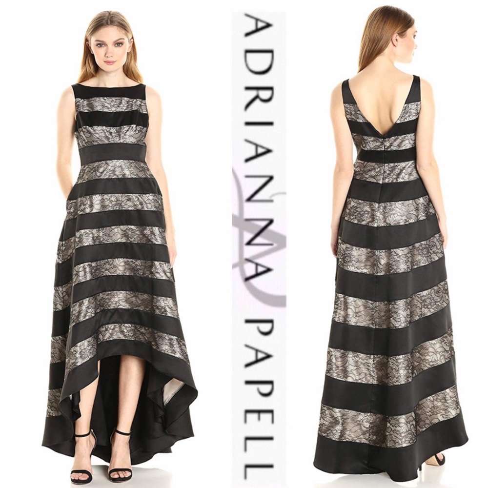 Adrianna Papell Mikado HiLow Gown